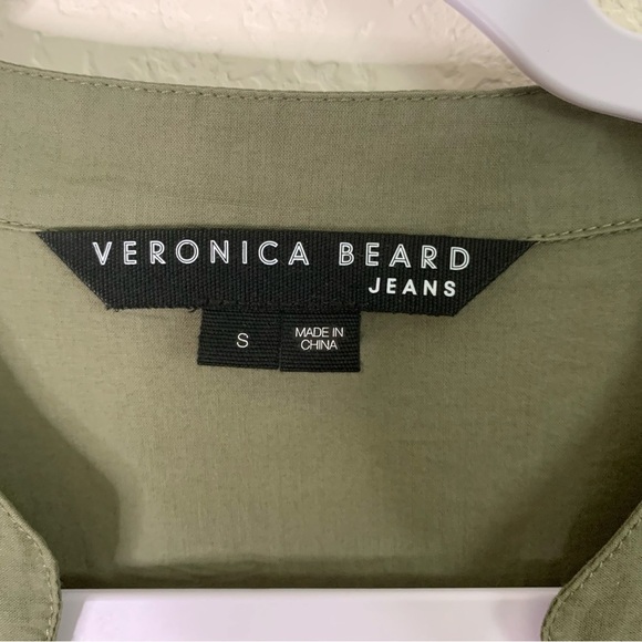 Veronica Beard Jeans Womens Green Houghton Tiered cotton midi dress S - Picture 6 of 10